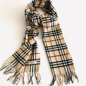 BURBERRY LONDON CLASSIC NOVA CHECK 100% CASHMERE SCARF